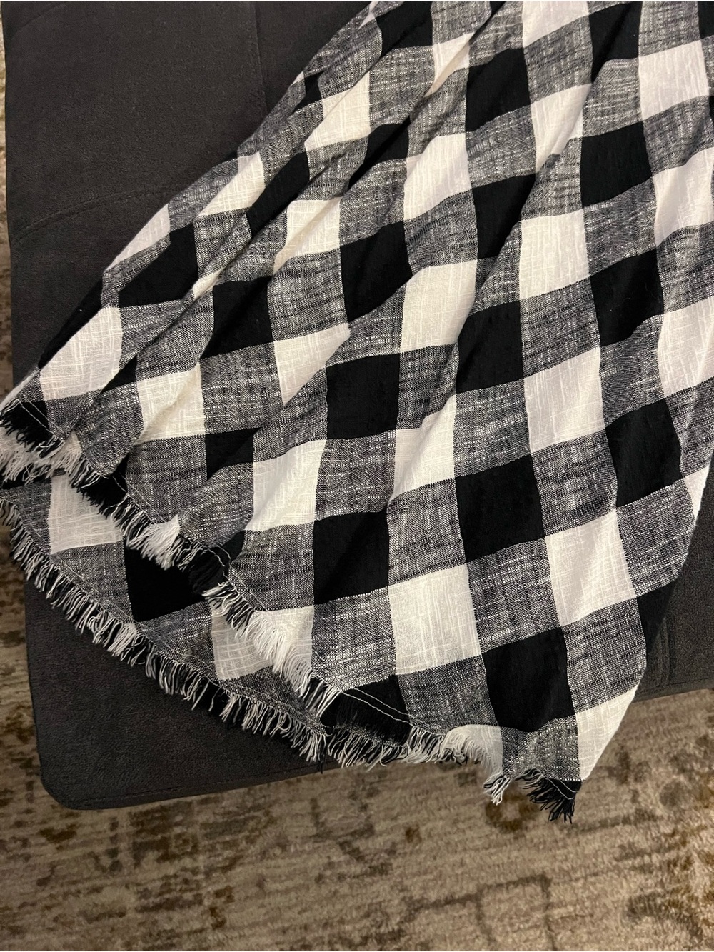 Anthropologie Cloth & Stone Frayed Gingham Dress - Picture 7 of 10